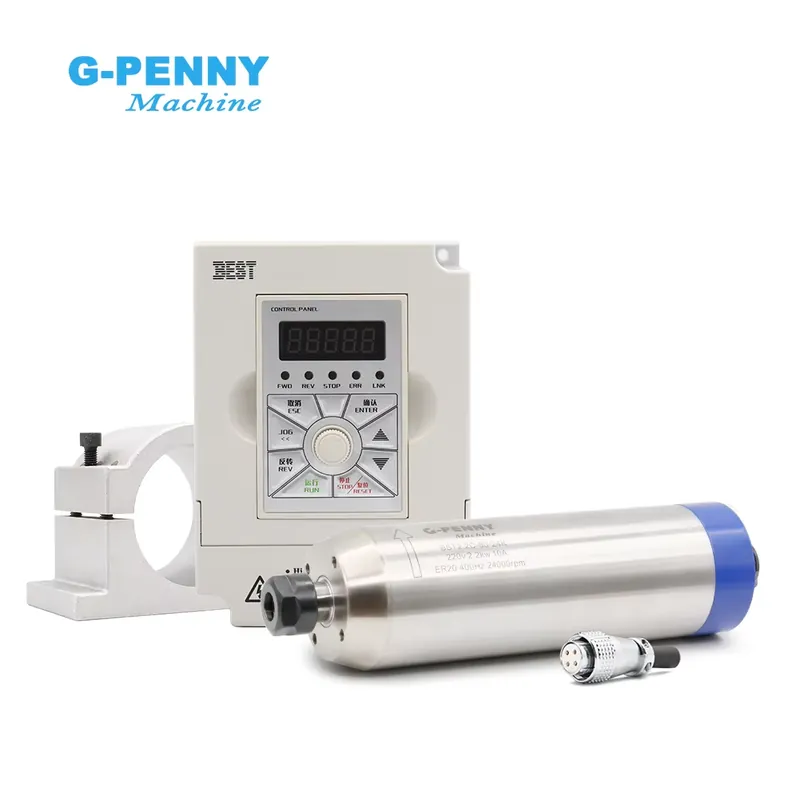 2.2Kw Water Cooled Spindle Kit Vfd - G-penny 2.2KW ER20 D80 Wood Working